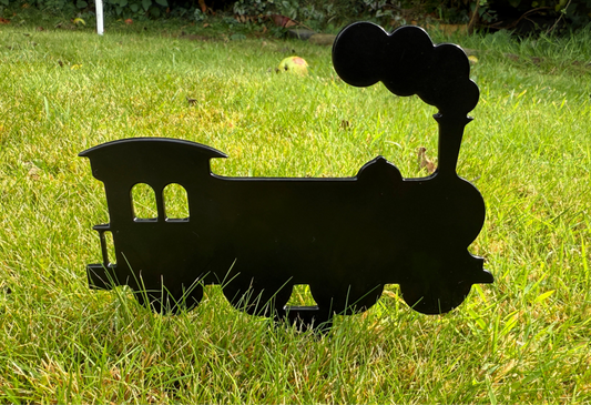 Metal train with steak