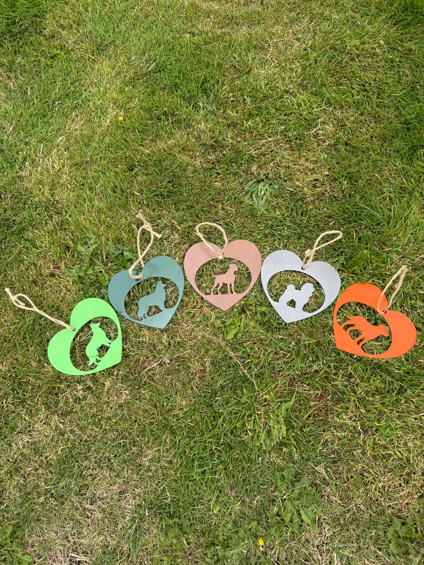 Metal Labrador Love Heart