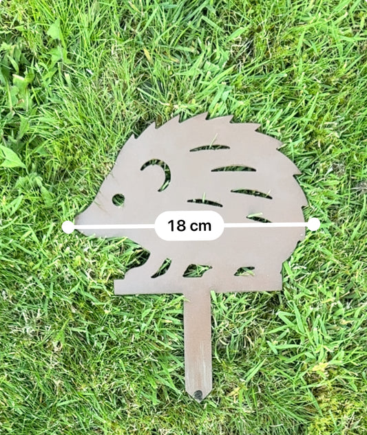 Metal hedgehog powder coated brown 