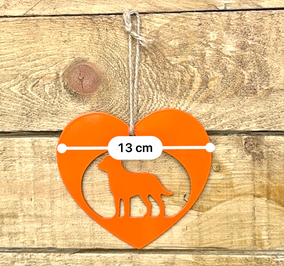 Metal Labrador Love Heart
