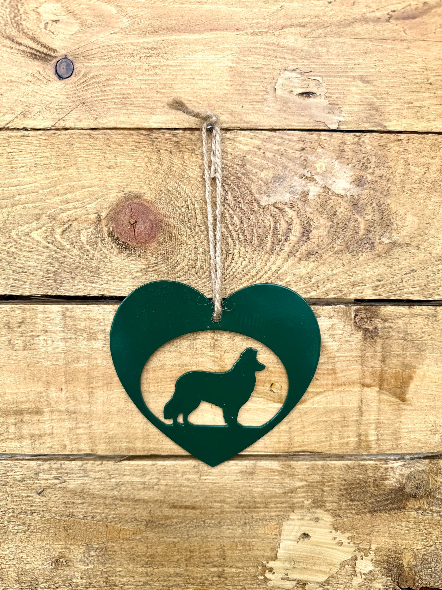 Border collie dog love heart 
