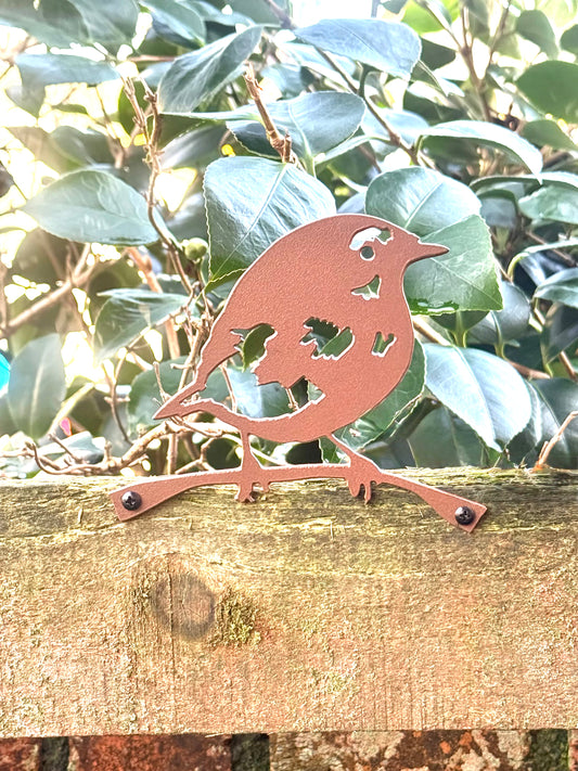 Metal Robin Art, Robin Bird Metal Yard Art, Bird Sculpture Garden Decor, Outdoor Metal Art, Patio Decor, Bird Lover Gift