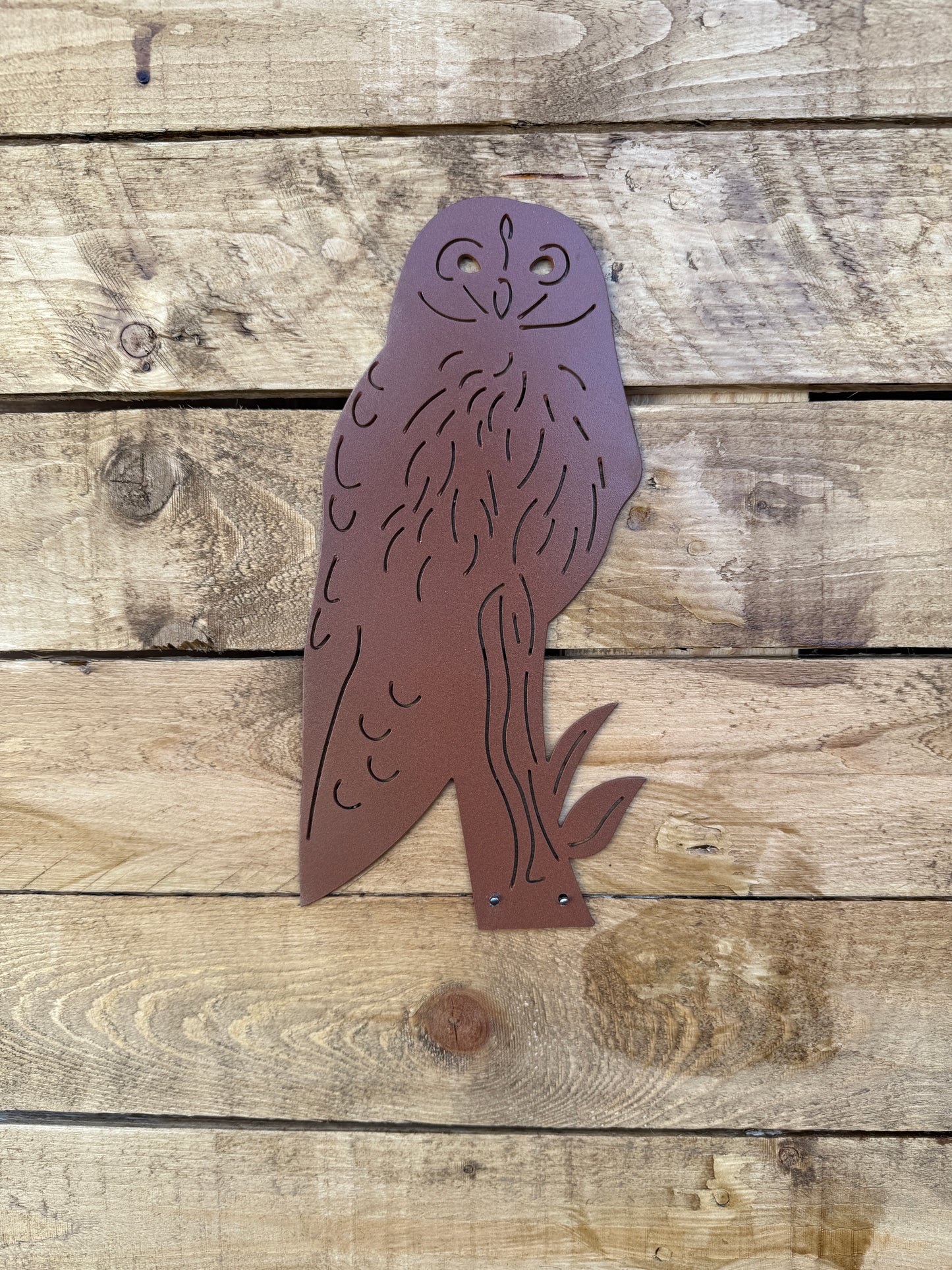 Metal Owl Garden Decor, Metal Owl Yard Art, Bird Sculpture Outdoor Decor, Painted Metal Owl Patio Decor, Gardener Gift