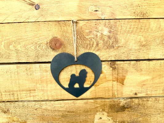 Cockapoo dog love heart ￼