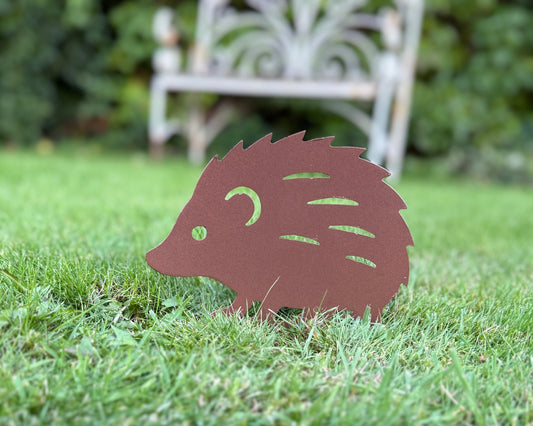 Metal hedgehog powder coated brown ￼