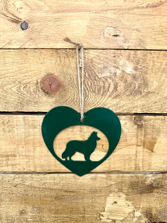 Border collie dog love heart ￼