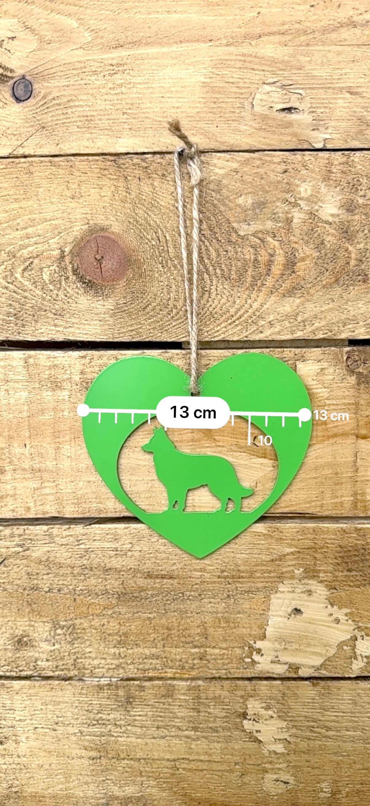 German Shepherd love heart