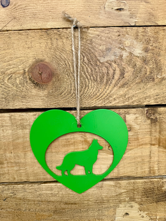 German Shepherd love heart