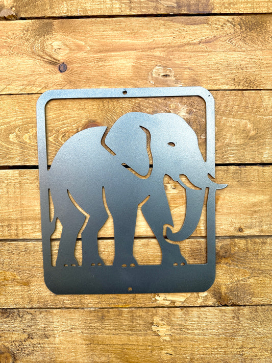 Elephant metal wall art