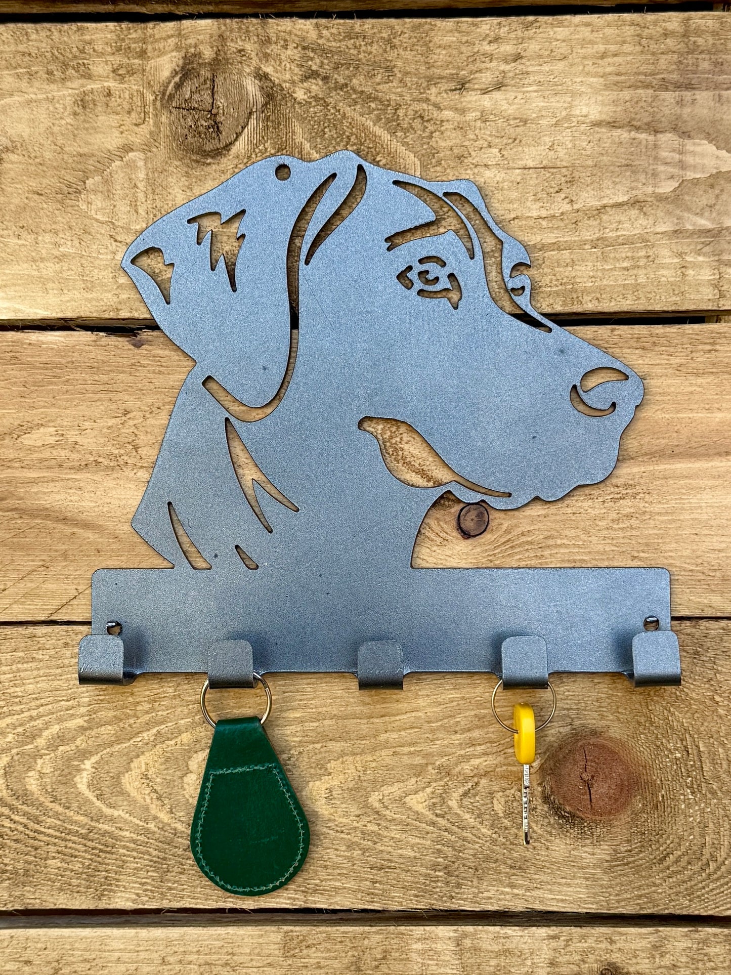 Metal Dog Key Rack, Dog Key Holder, Animal Key Rack, Entryway Wall Decor, Farmhouse Wall Decor, Metal Wall Hanging, Gift for Dog Lovers