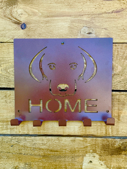 Dog Metal Key Holder, Animal Key Rack, Entryway Wall Decor, Farmhouse Wall Decor, Metal Wall Hanging, Gift for Dog Lovers
