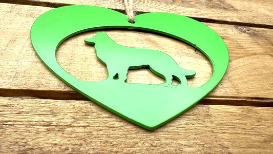 German Shepherd love heart
